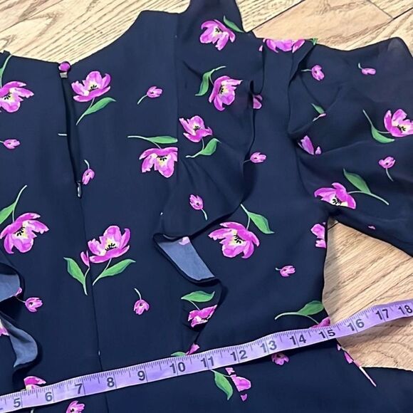 MILLY GIA DRESS IN BLACK & PINK SIZE 10 - Picture 10 of 10